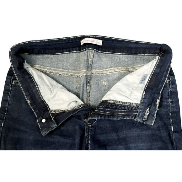 SO Dark Wash Distressed High Rise Curvy Jegging Womens Juniors Size 7/28 - Picture 2 of 8